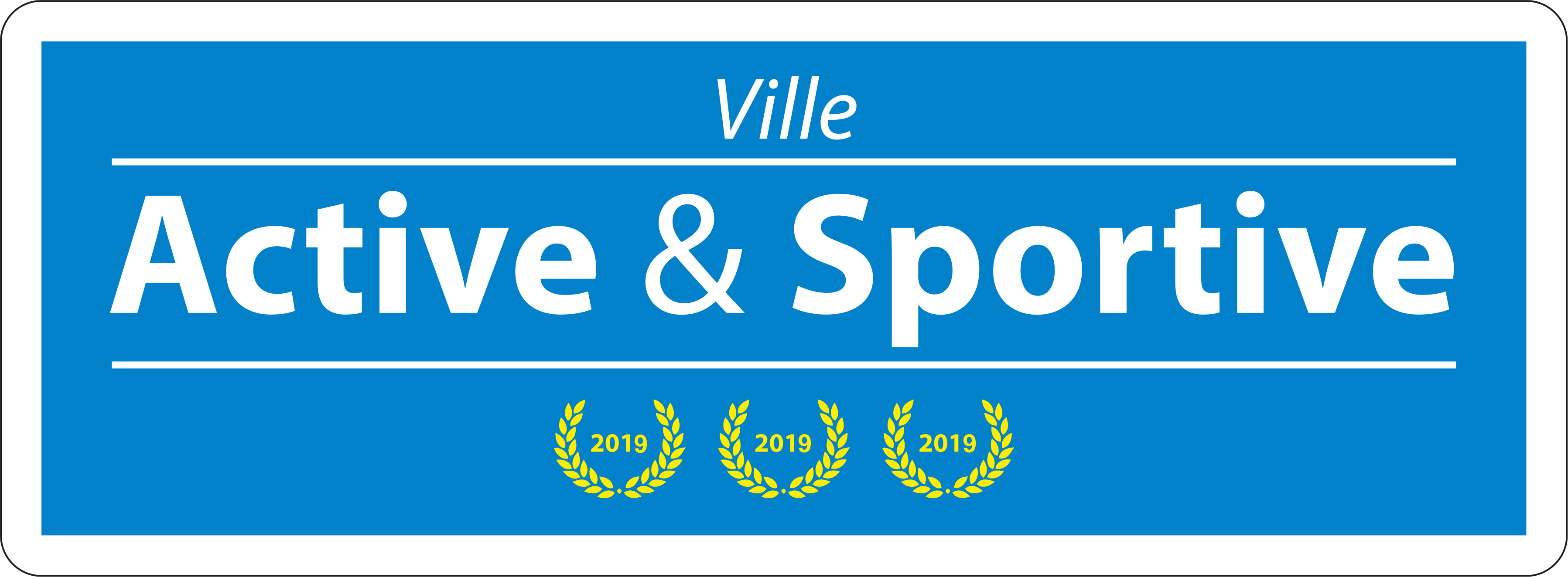 Logo Label Ville Active Sportive 3 Lauriers